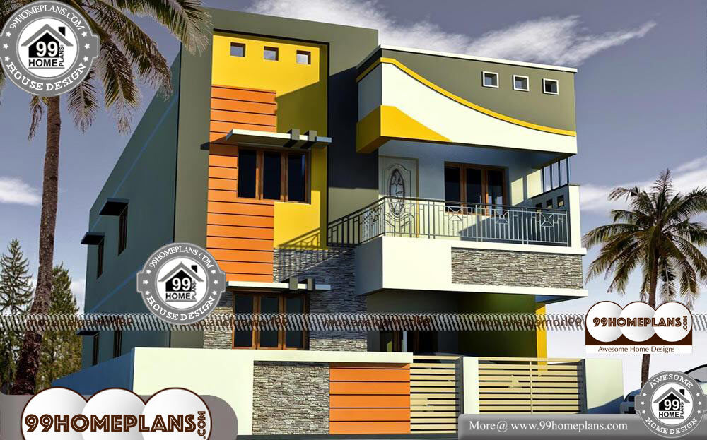 Front Elevation 3d - 2 Story 2000 sqft-Home