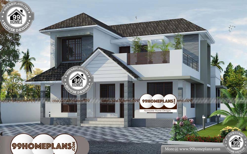 Front Elevation Designs for Indian Small Houses - 2 Story 2142 sqft-Home