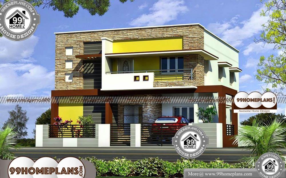 Front Elevation Of Small Indian Houses - 2 Story 2380 sqft-Home