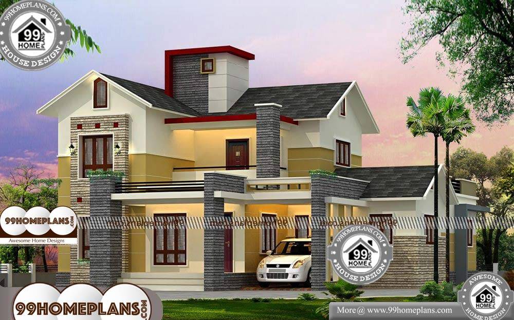 Front Elevation Plan Of House - 2 Story 2300 sqft-Home