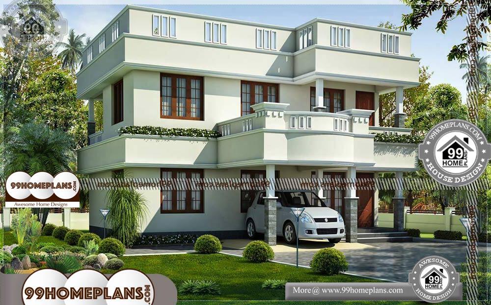 Front Elevation in Indian Homes - 2 Story 1646 sqft-Home