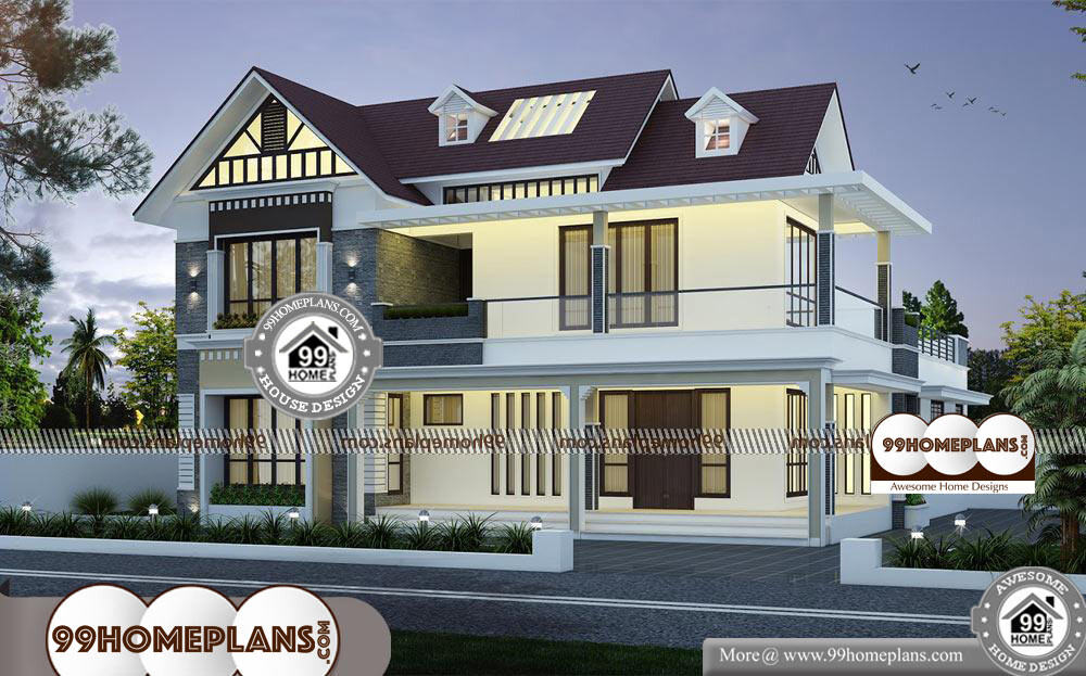 Front Look of Indian House - 2 Story 3466 sqft-Home