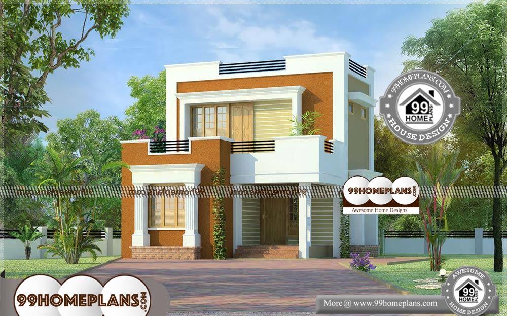 Home Design Plans Indian Style 3d - 2 Story 1011 sqft-Home