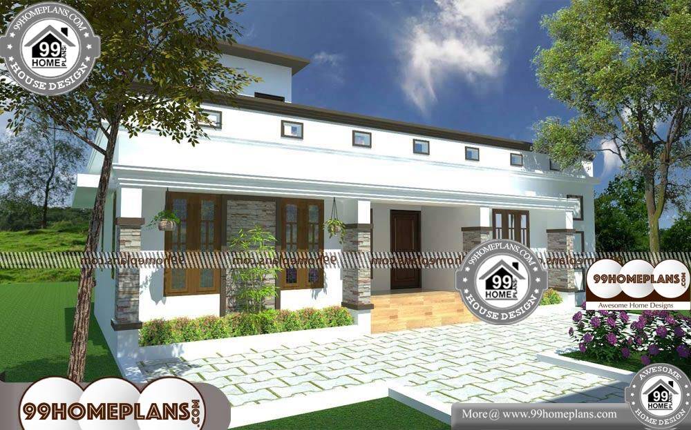 House Front Elevation Designs For Single Floor - Single Story 940 sqft-Home