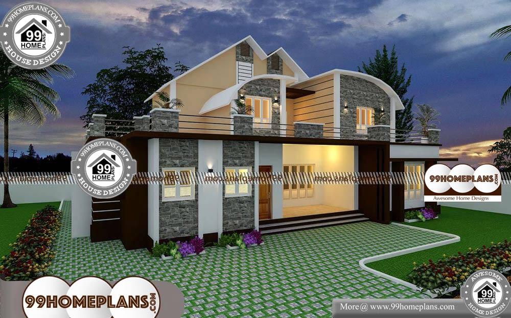 Indian Front Elevation Design - 2 Story 3234 sqft-Home