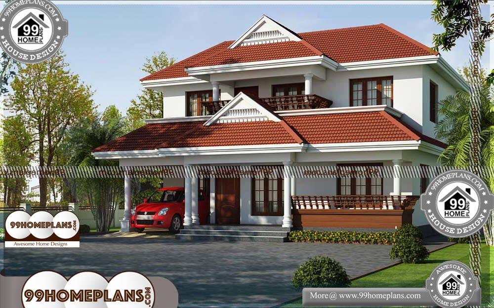 Indian Home Elevation Photos - 2 Story 2020 sqft-Home