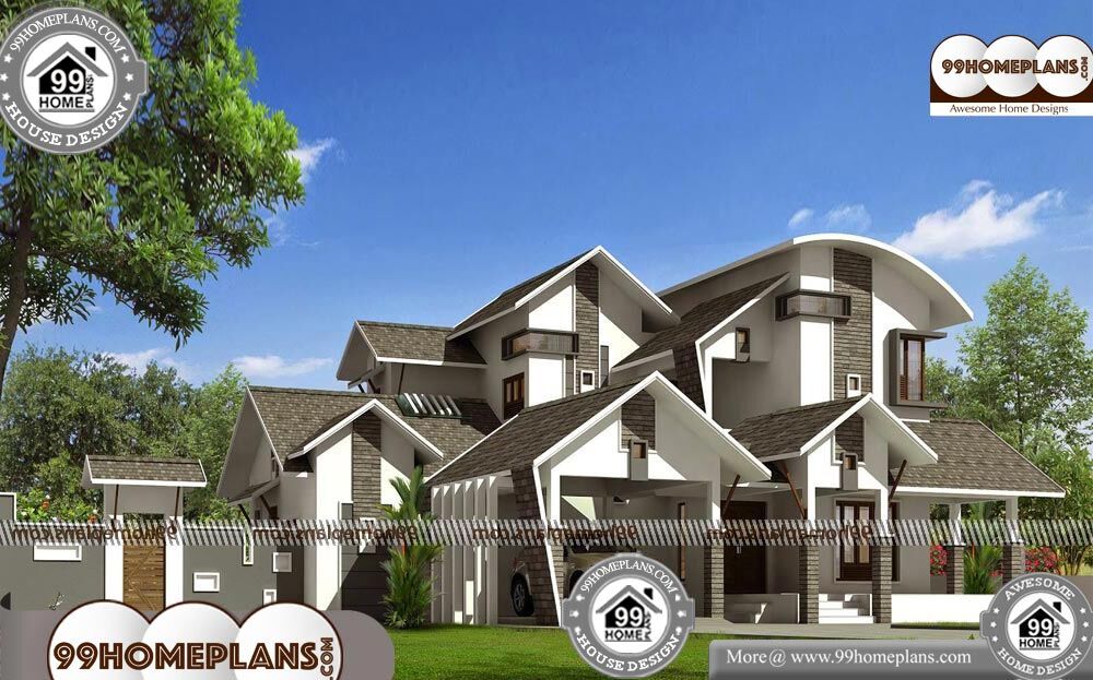 Kerala Contemporary Style House Plans - 2 Story 3200 sqft-Home