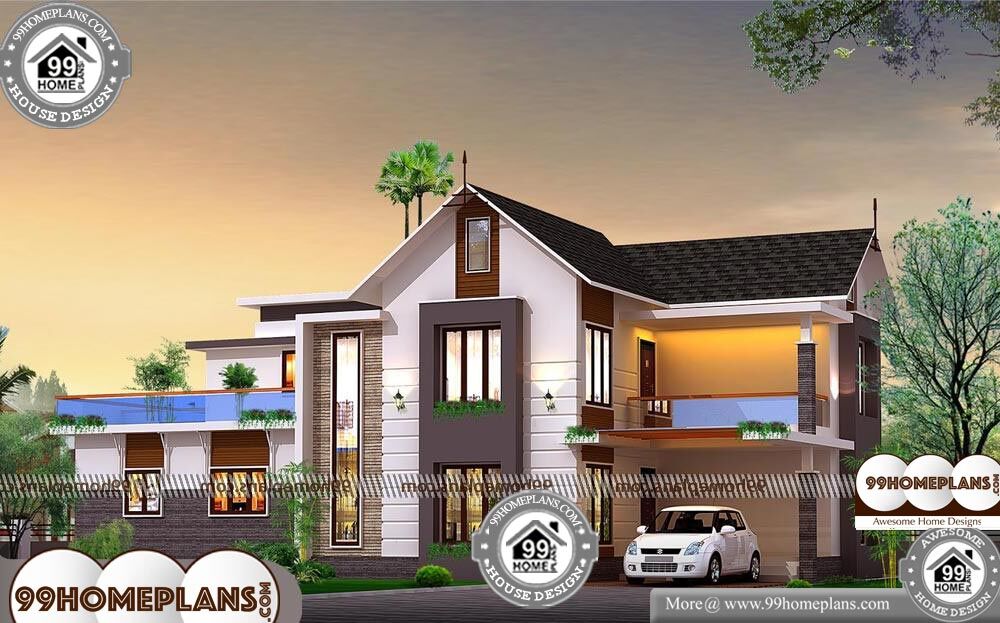 Kerala Home Elevation Design Photos - 2 Story 2400 sqft-Home