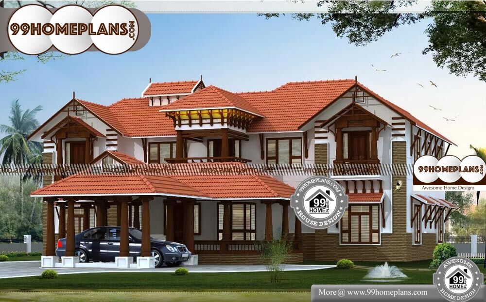 Kerala Low Budget House Plans With Photos Free - 2 Story 3800 sqft-Home