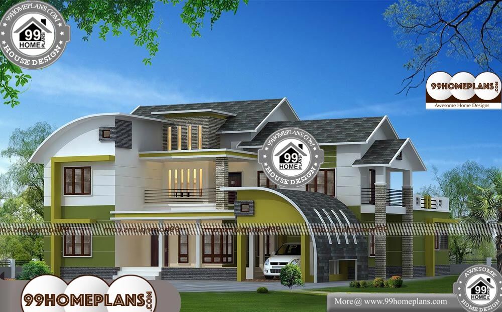 Kerala Model House Plans Low Cost - 2 Story 2500 sqft-Home