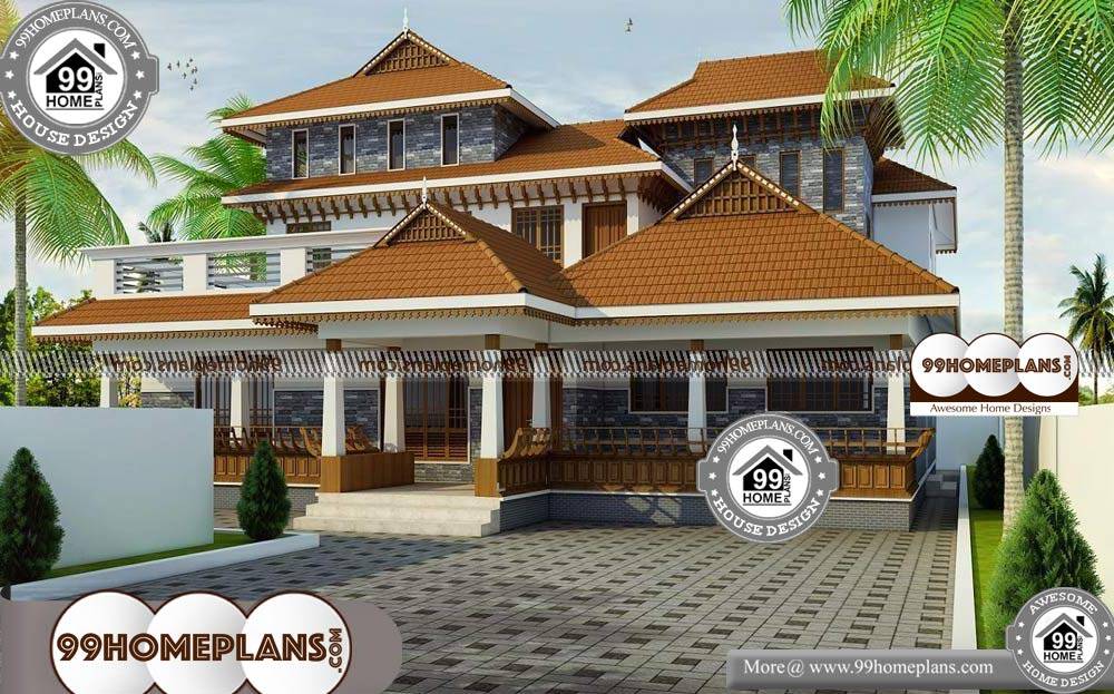 Kerala Nalukettu Home Design - 2 Story 3200 sqft-Home