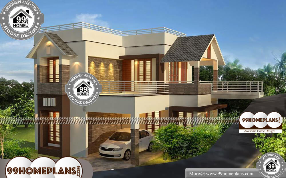 Low Cost House Designs and Floor Plans - 2 Story 1510 sqft-Home