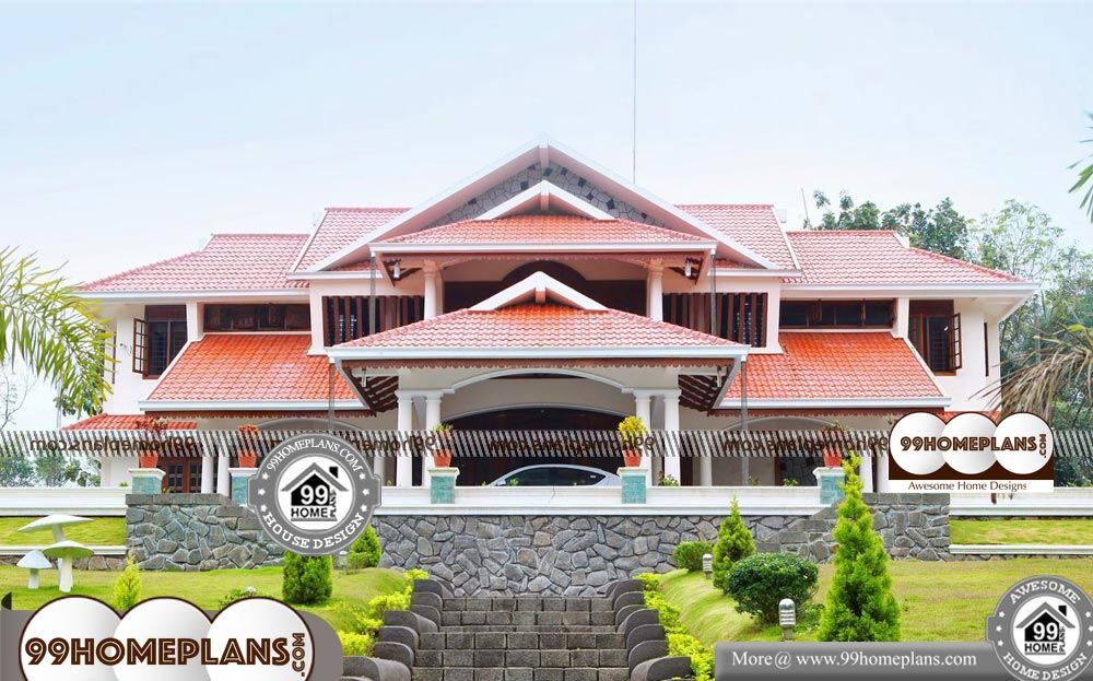 Low Cost House Plans in Kerala with Images - 2 Story 5200 sqft-Home