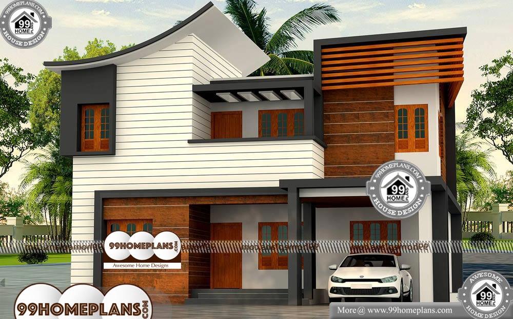 Low Cost Kerala House Plans with Photos - 2 Story 1900 sqft-Home