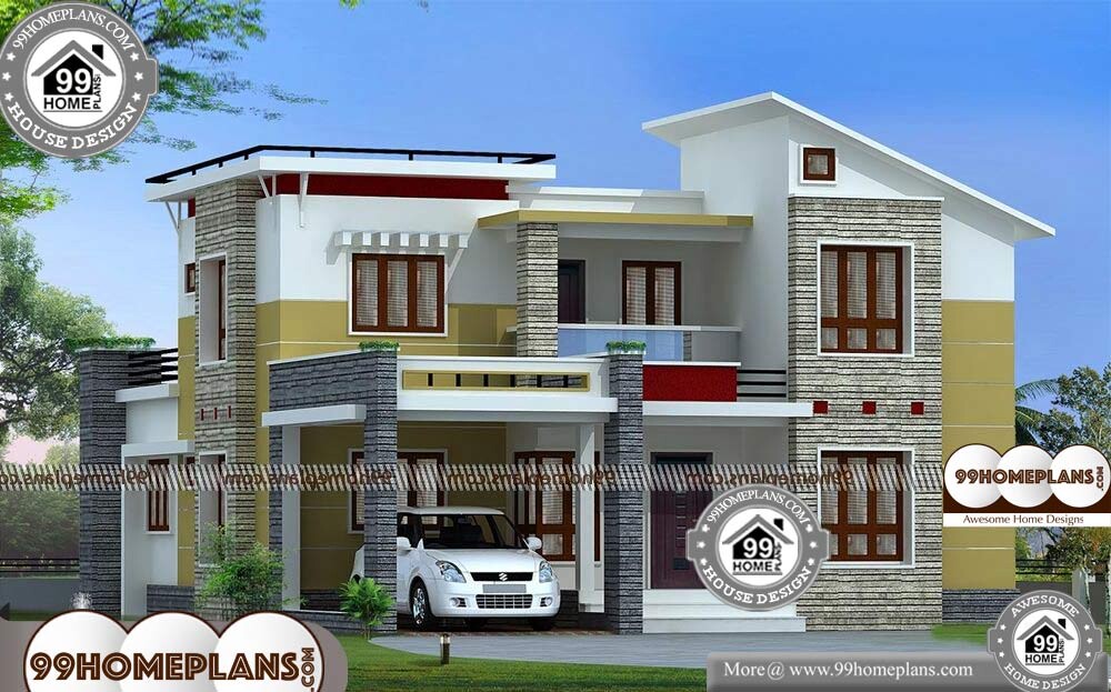 Modern House Plan And Elevation - 2 Story 2200 sqft-Home