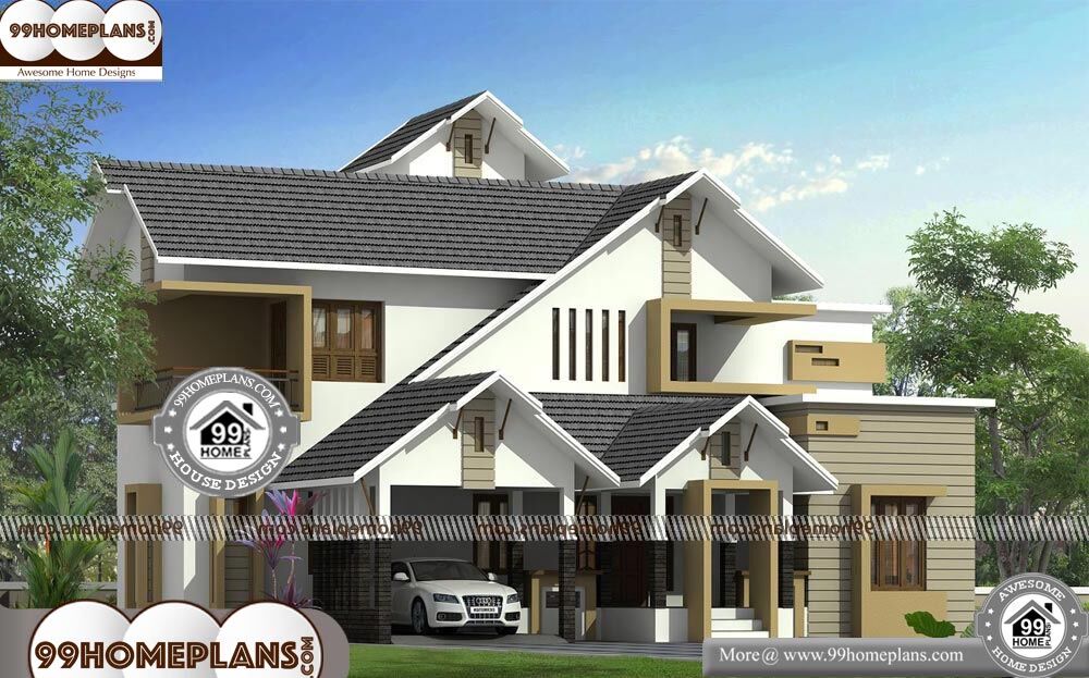 Modern House Roof Design - 2 Story 3000 sqft-Home