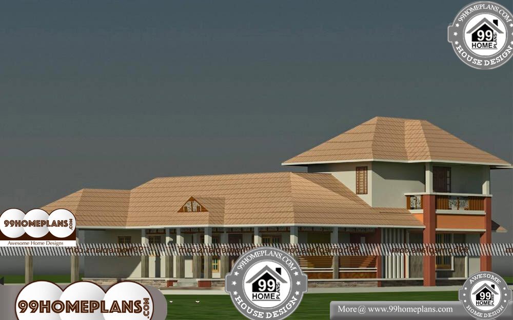 Modern Nalukettu House Plans - 2 Story 2436 sqft-Home 