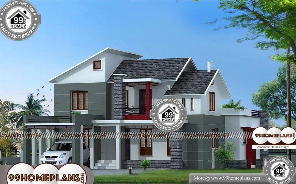 Modern Narrow House Plans - 2 Story 1850 sqft-Home