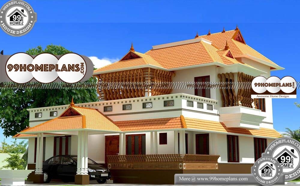 Nalukettu House Plans in Kerala - 2 Story 1712 sqft-Home