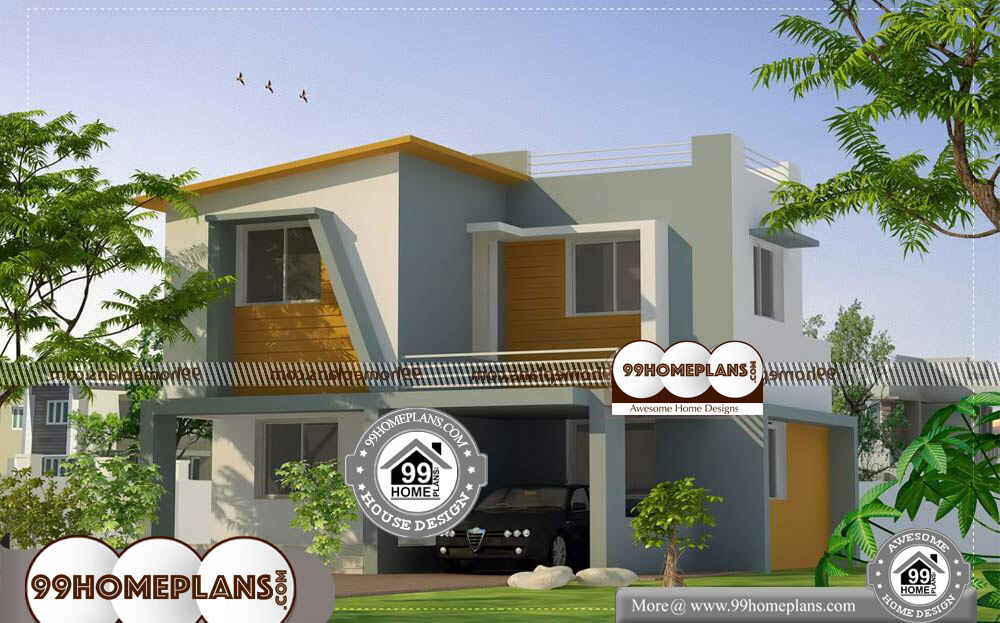 Narrow Double Story House Plans - 2 Story 1356 sqft-Home