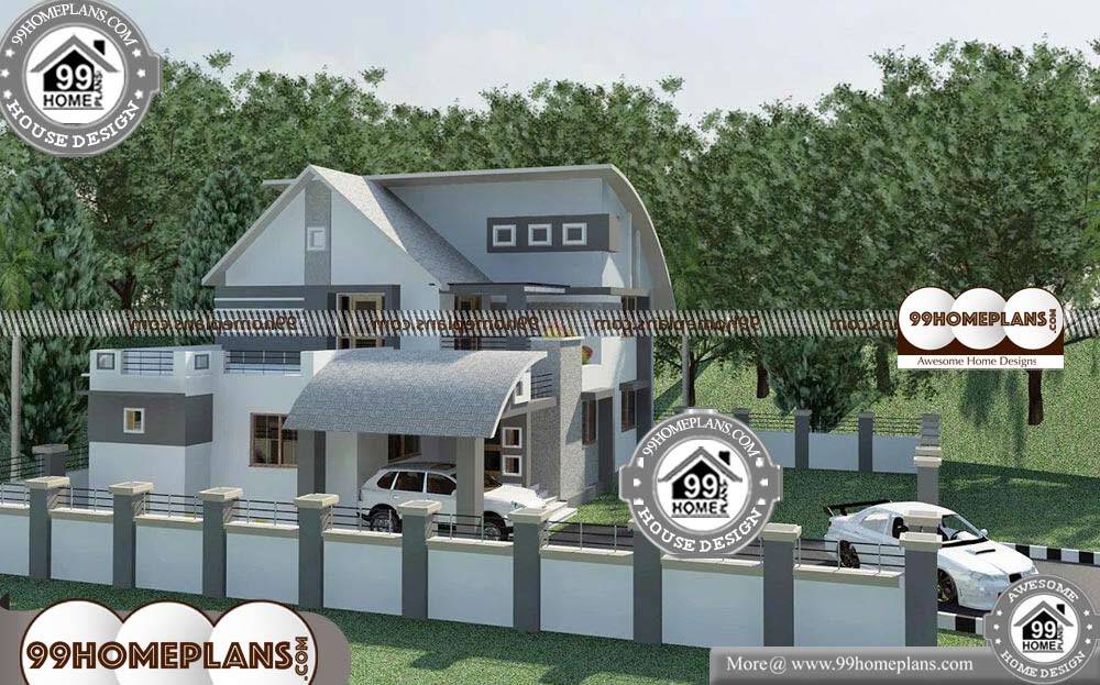 Narrow Home Plans with Garage - 2 Story 1800 sqft-Home