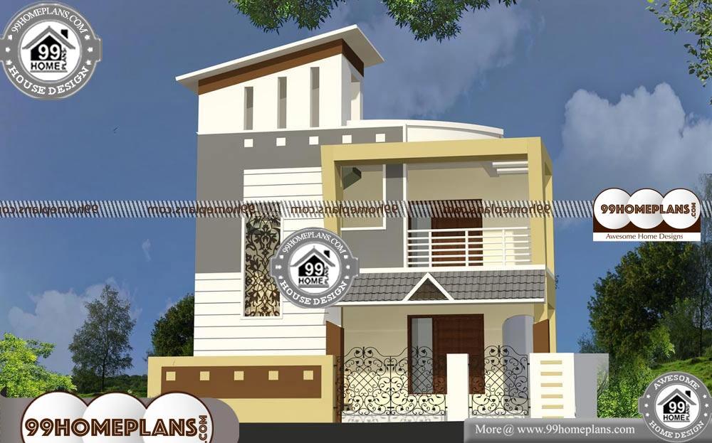 Narrow House Designs - 2 Story 1720 sqft-Home