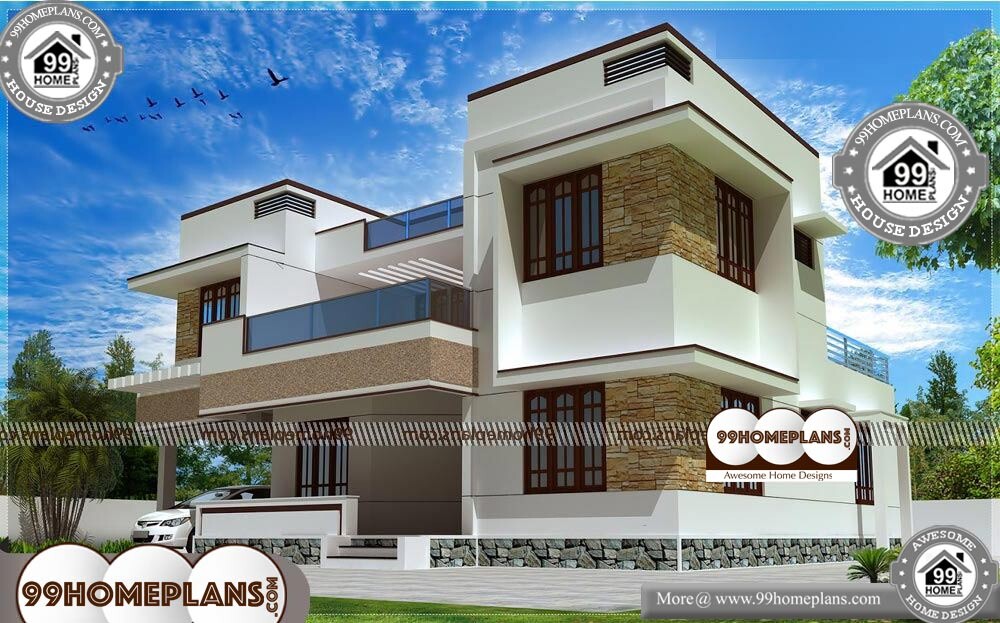 Narrow Lot Bungalow House Plans - 2 Story 2548 sqft-Home