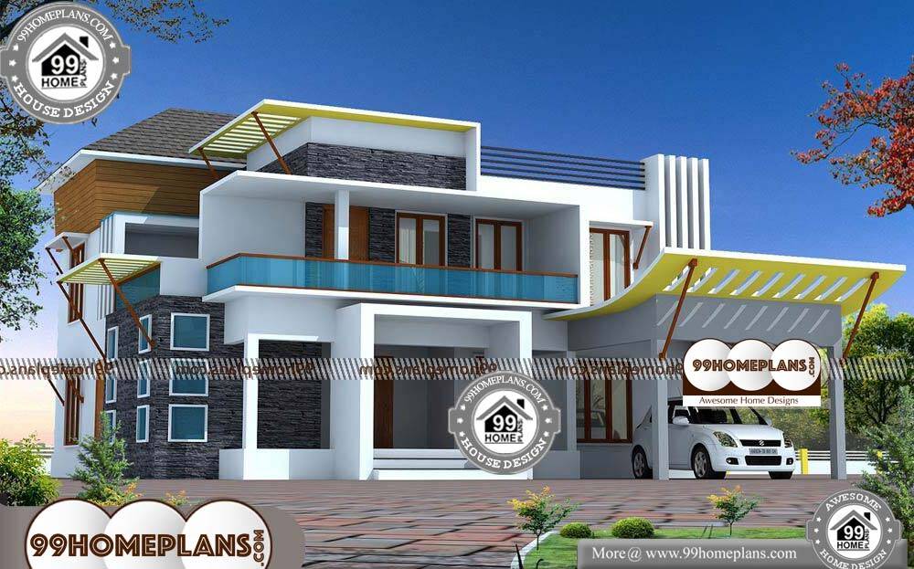 New Home Designs In India - 2 Story 3200 sqft-Home