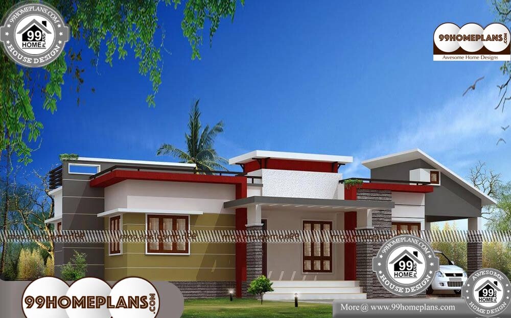 One Floor House Design Plans - Single Story 1150 sqft-Home