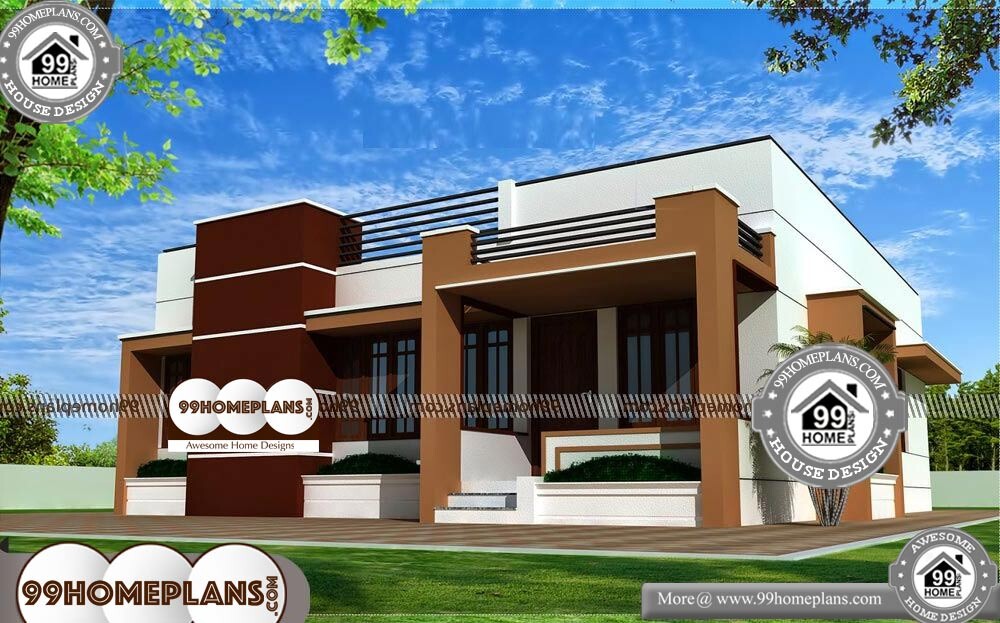 One Floor House Design Plans - Single Story 1200 sqft-Home