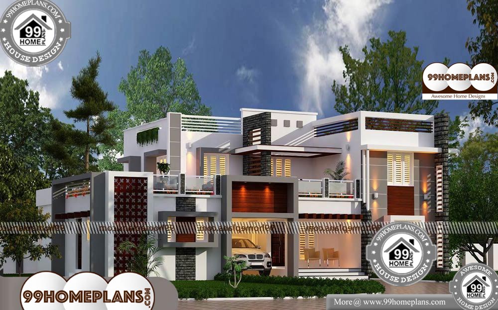Shallow Lot House Plans - 2 Story 3000 sqft-Home