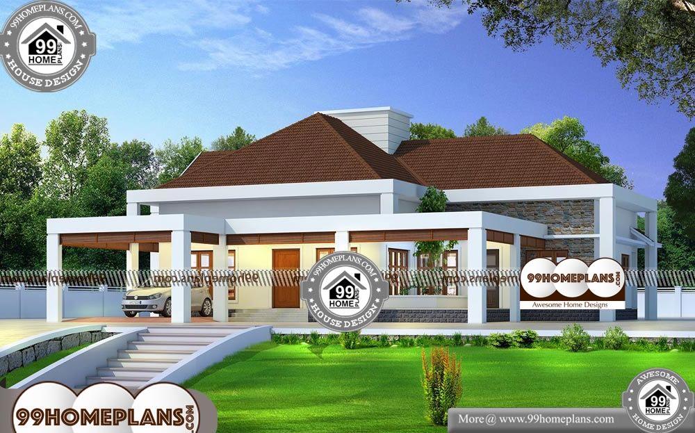 Single Level House Designs - One Story 3000 sqft Home