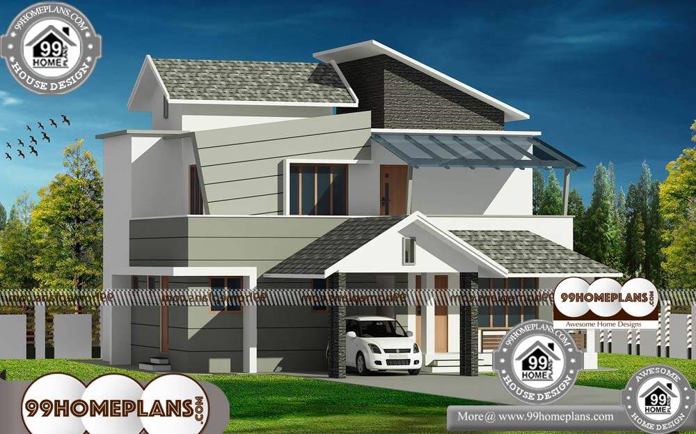 Small House Elevation India - 2 Story 2042 sqft-Home