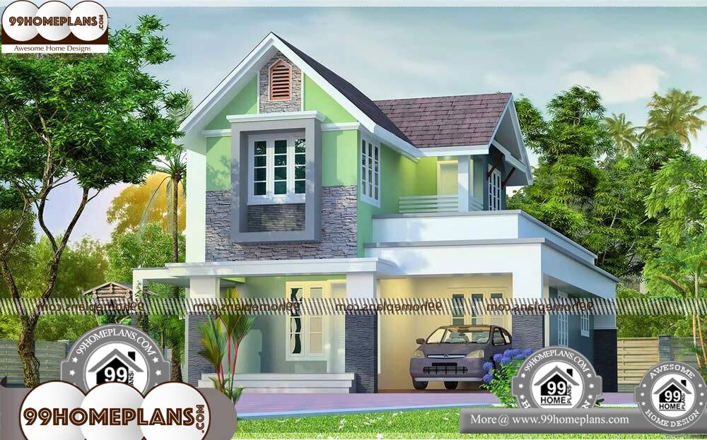 Small House Images In Kerala - 2 Story 1590 sqft-Home
