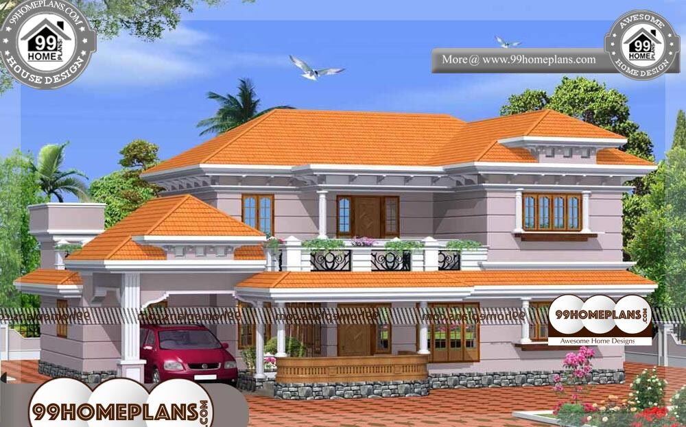 Small House Plans In Kerala Style - 2 Story 2425 sqft-Home