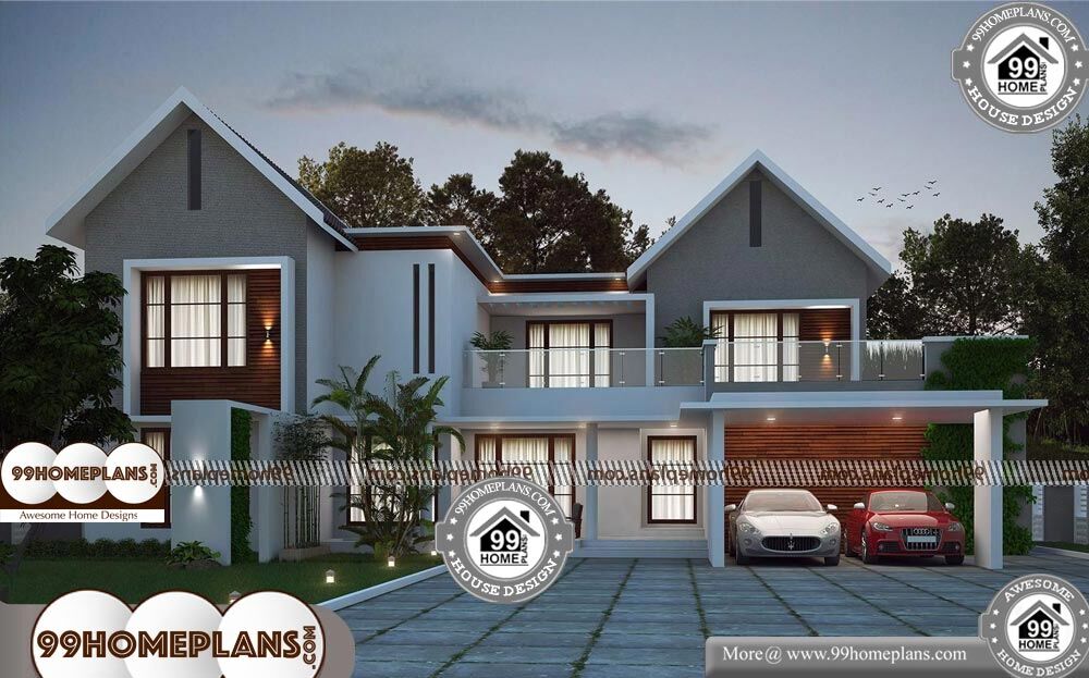 Two Storey House Design With Terrace - 2 Story 3566 sqft-Home