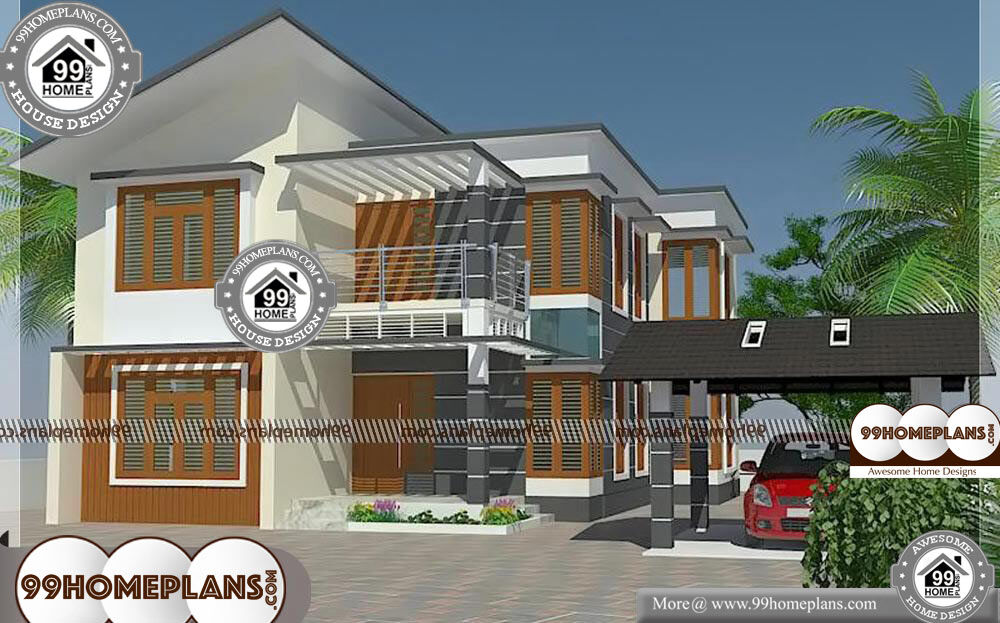 Two Storey Narrow Block House Designs - 2 Story 2231 sqft-Home