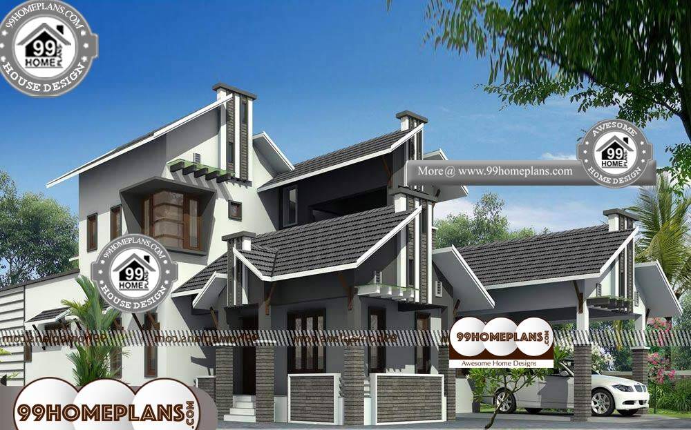 Ultra Modern Contemporary House Plans - 2 Story 2740 sqft-Home