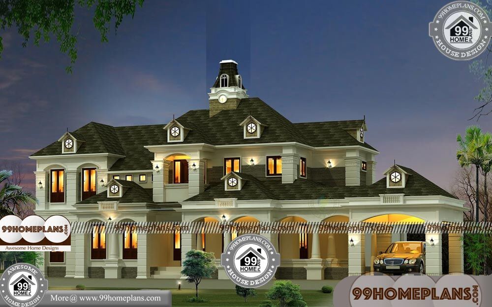 Large Home Plans Between 3000 - 4000 sq ft House Design 3D Elevations