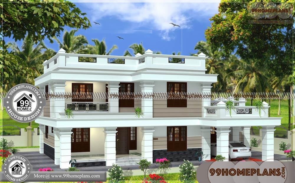 Double Storey Facade Design Online | 90+ Flat Roof House Plans Ideas