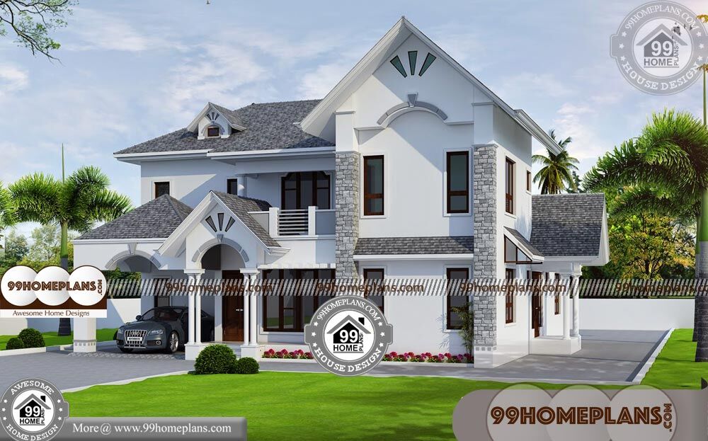 Front Elevations of Indian Homes 60+ House Plans Double Storey Online