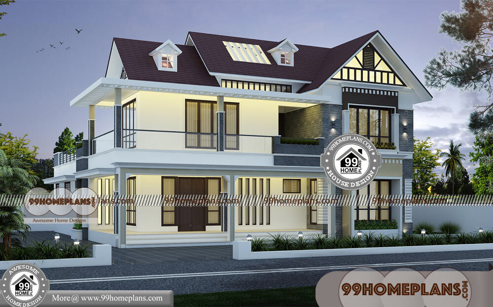 Front Look of Indian House 55+ New Two Story House Plans Collections