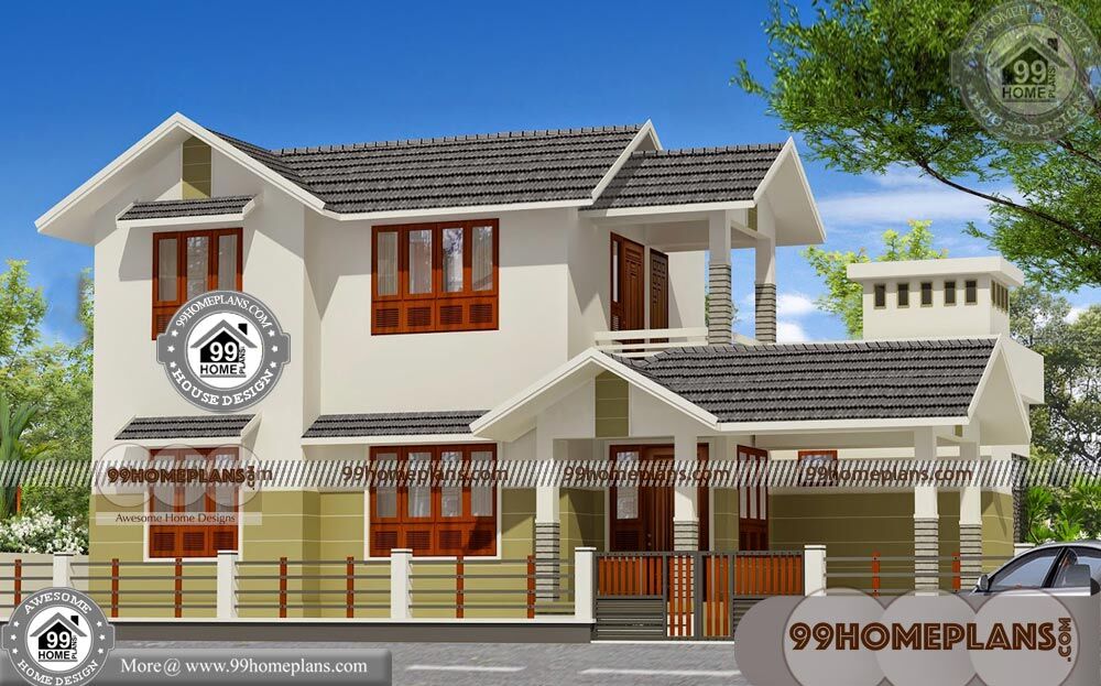 Home Design 2 Storey with Modern Traditional Houses In Kerala Styles