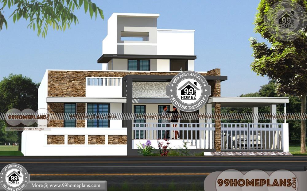 Home Plans For Narrow Lots | Basic Two Story House Plans & 50+ Design
