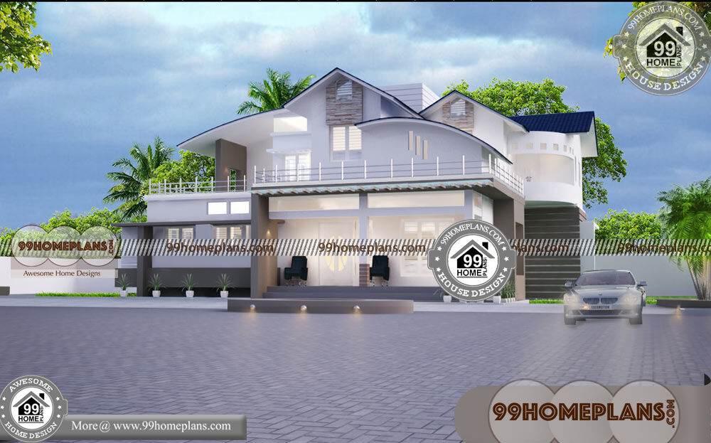 House Exterior Elevation Designs &amp; 100+ Modern Two Story Homes
