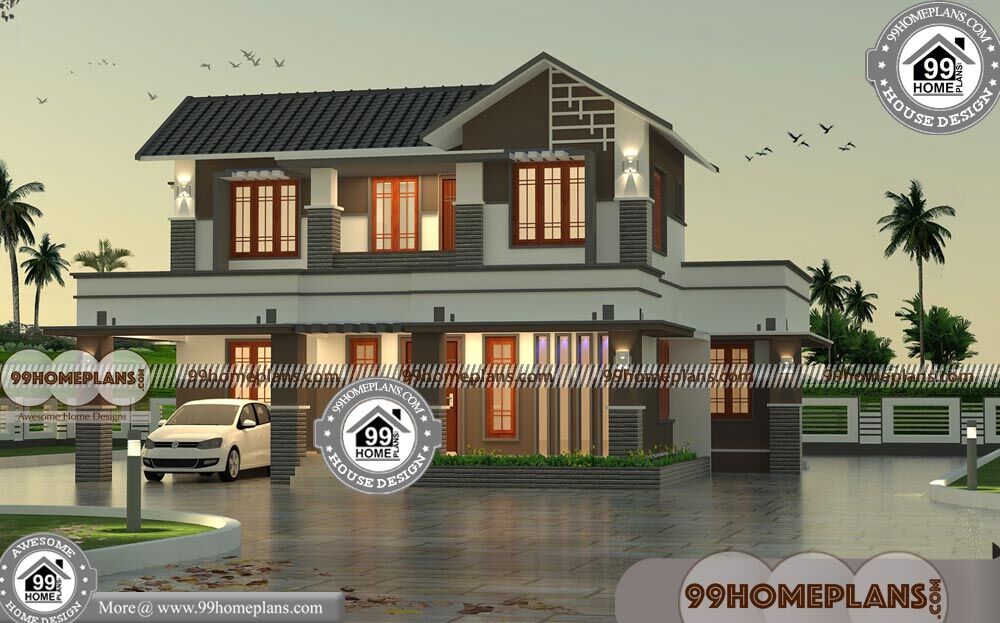 House Plans With Garage in Front | 75+ Double Storey House Elevation