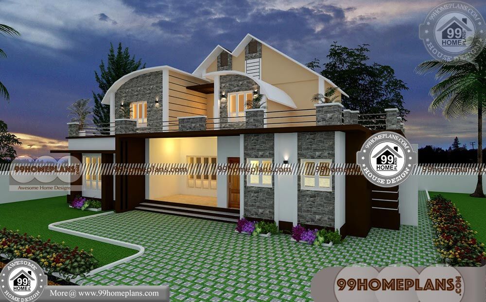 Indian Front Elevation Design 60+ Best 2 Storey House Plans Collections