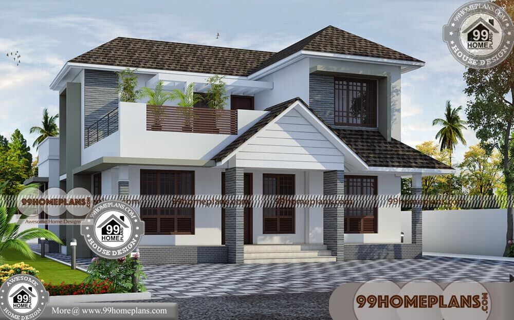 Kerala Houses with Courtyard 60+ Double Storey Display Homes Online