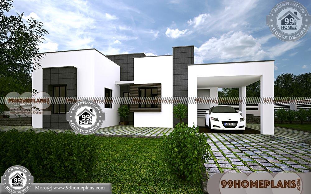 Large Single Story Floor Plans with Modern Indian Home Design Collection