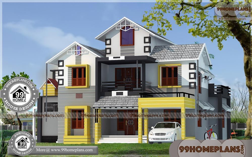 Modern Exterior House Designs & 90+ Two Story Floor Plans Collections